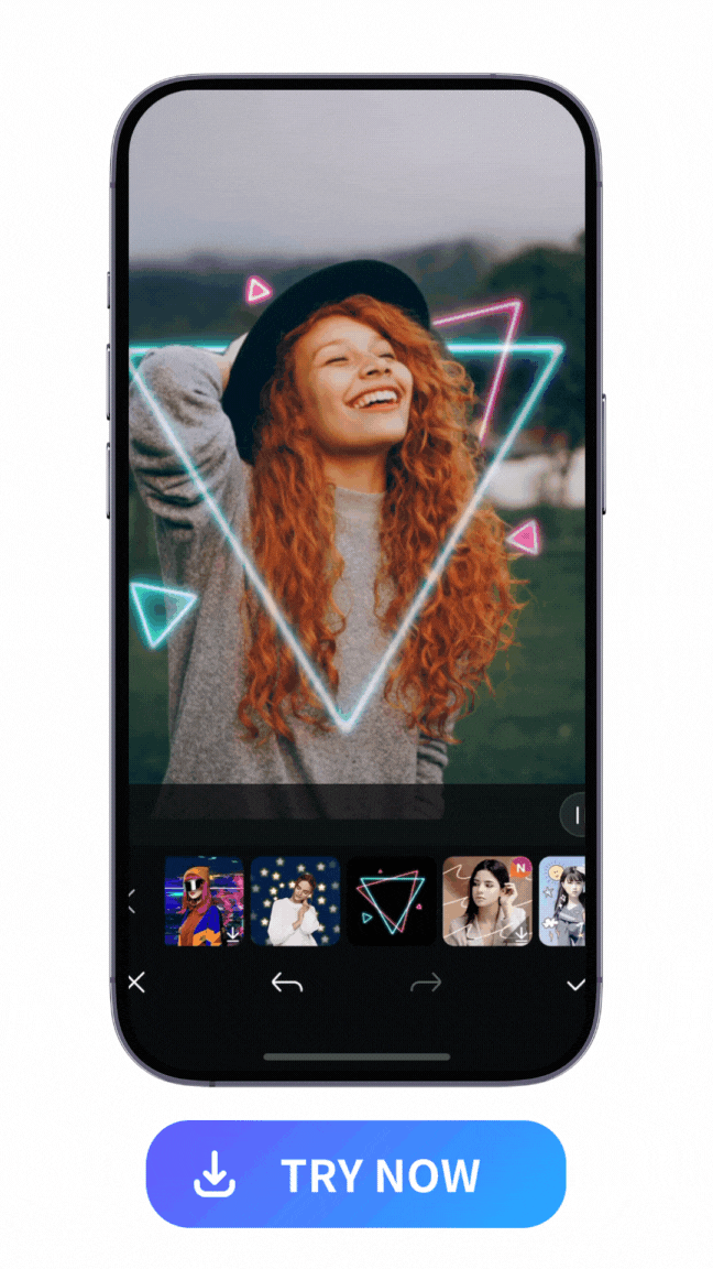 WhatsApp status with dynamic effects made with PhotoDirector